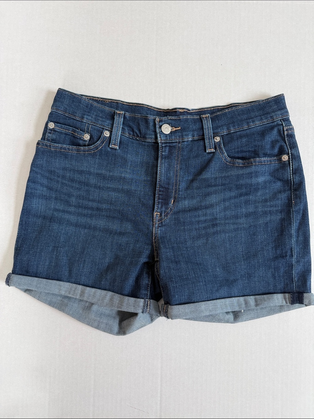 Levis Mid Length Denim Shorts Blue size 29/8